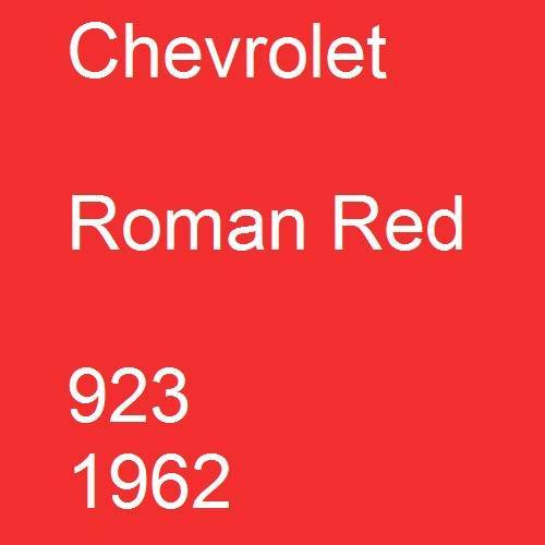 Chevrolet, Roman Red, 923 1962.